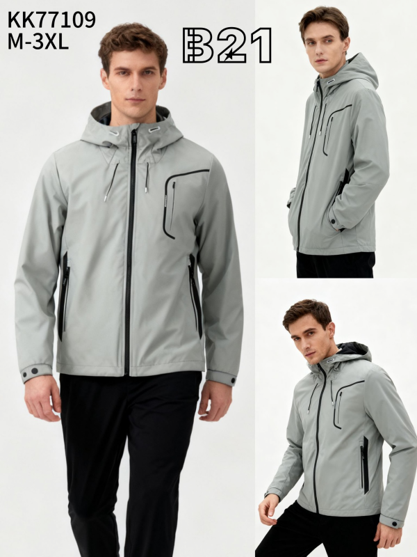 Kurtka męska cienka Roz M-3XL, 1 Kolor Paczka 5 szt 1